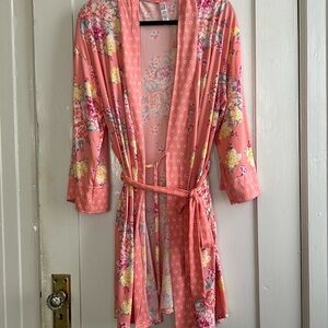 Floral Pink Kimono Robe